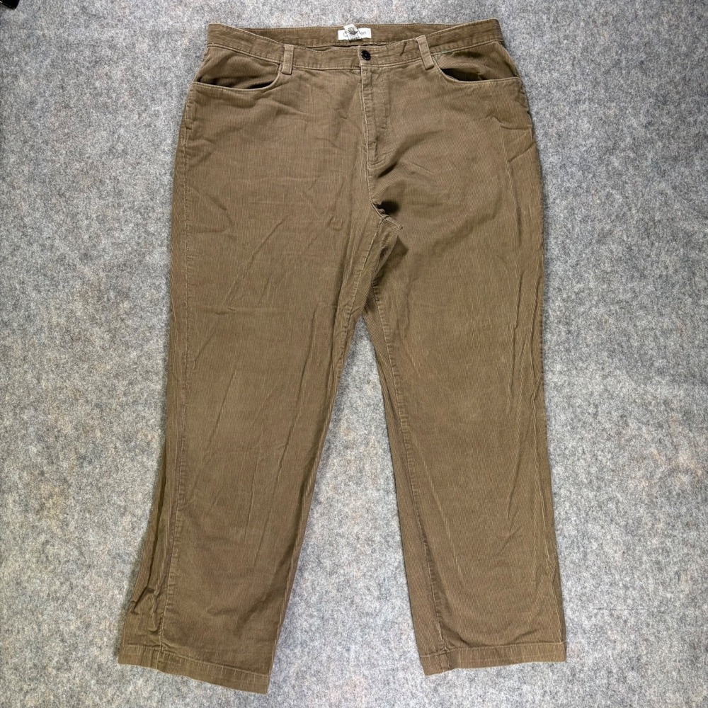 Calvin Klein Mens Corduroy Pants Brown Straight Fit 38x30 Wide Leg Relaxed Baggy